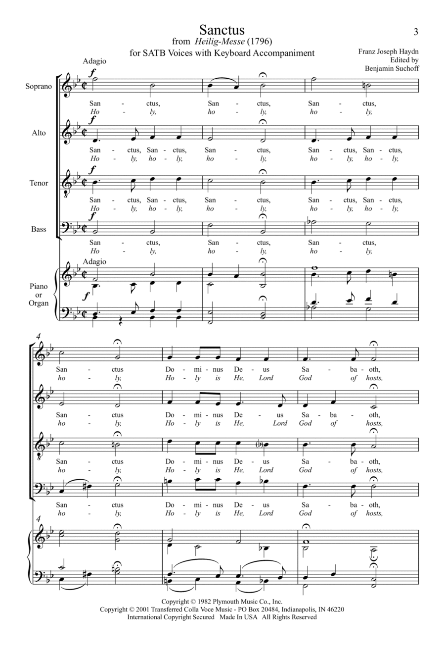 Sanctus 4-Part scores gallery preview page 1