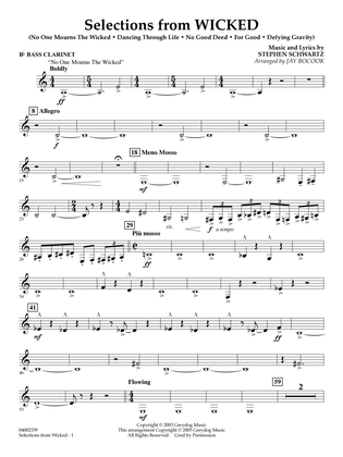Selections from Wicked (arr. Jay Bocook) - Bb Bass Clarinet