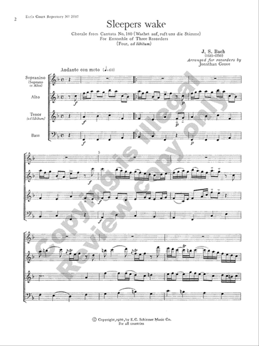Sleepers Wake Sleepers Wake Recorder scores gallery preview page 6