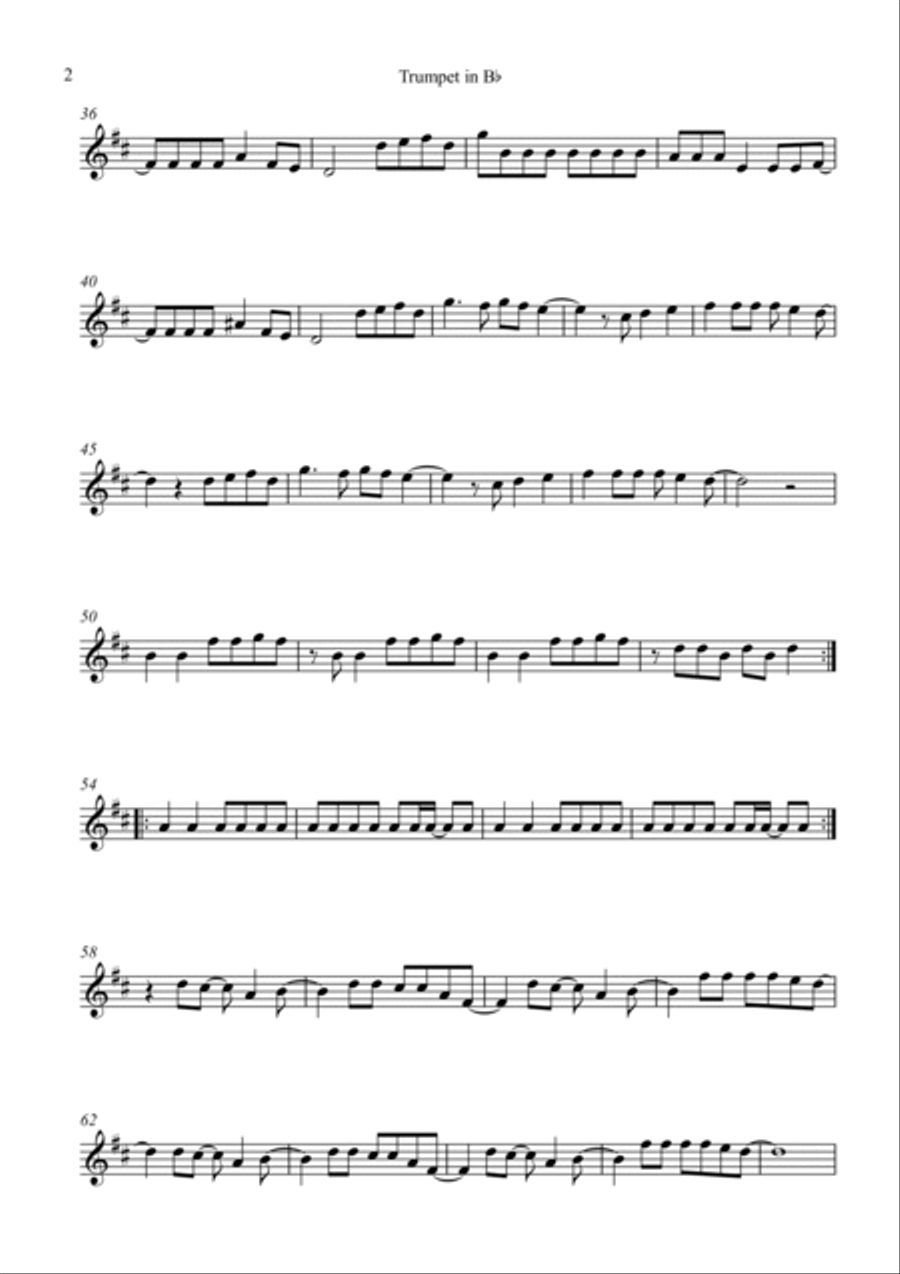 Bad Romance B-Flat Trumpet scores gallery preview page 2
