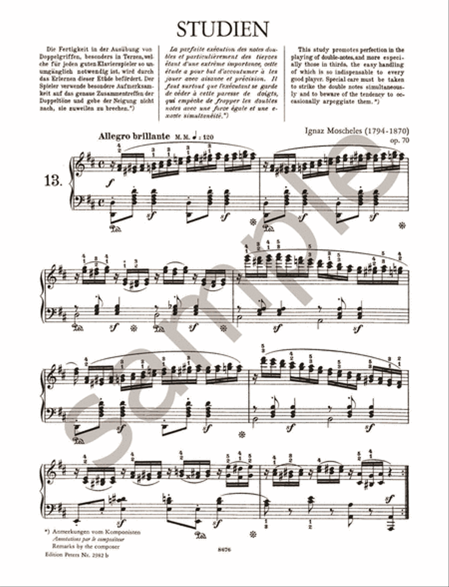 Studies Op. 70 Piano Method scores gallery preview page 3