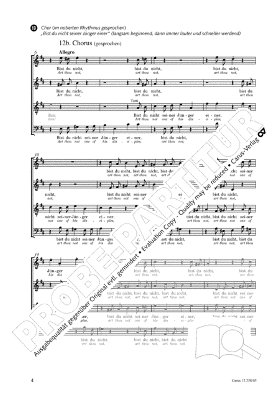 Johann Sebastian Bachs Johannes-Passion fur Kinder und Jugendliche STB scores gallery preview page 5
