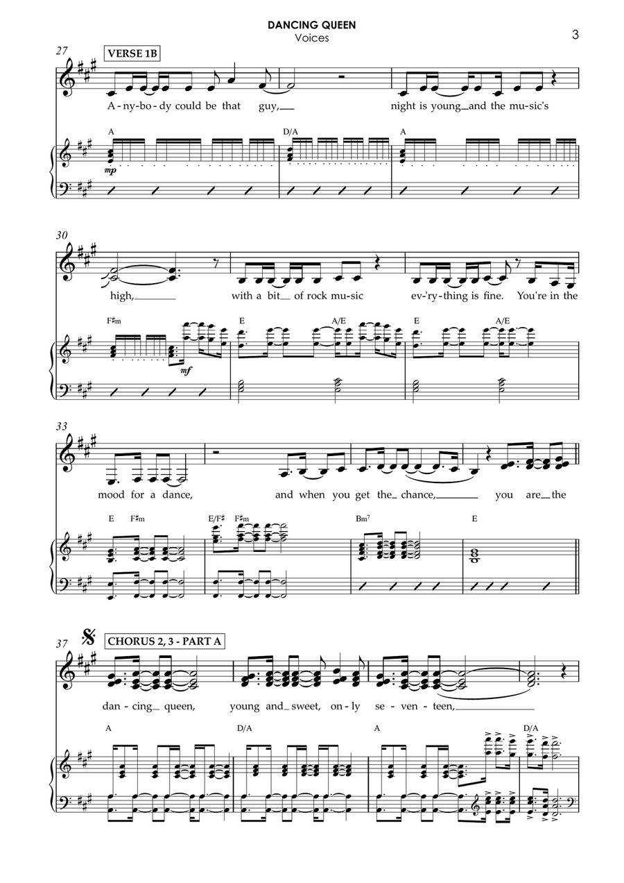 Dancing Queen - Score Only Jazz Ensemble scores gallery preview page 3
