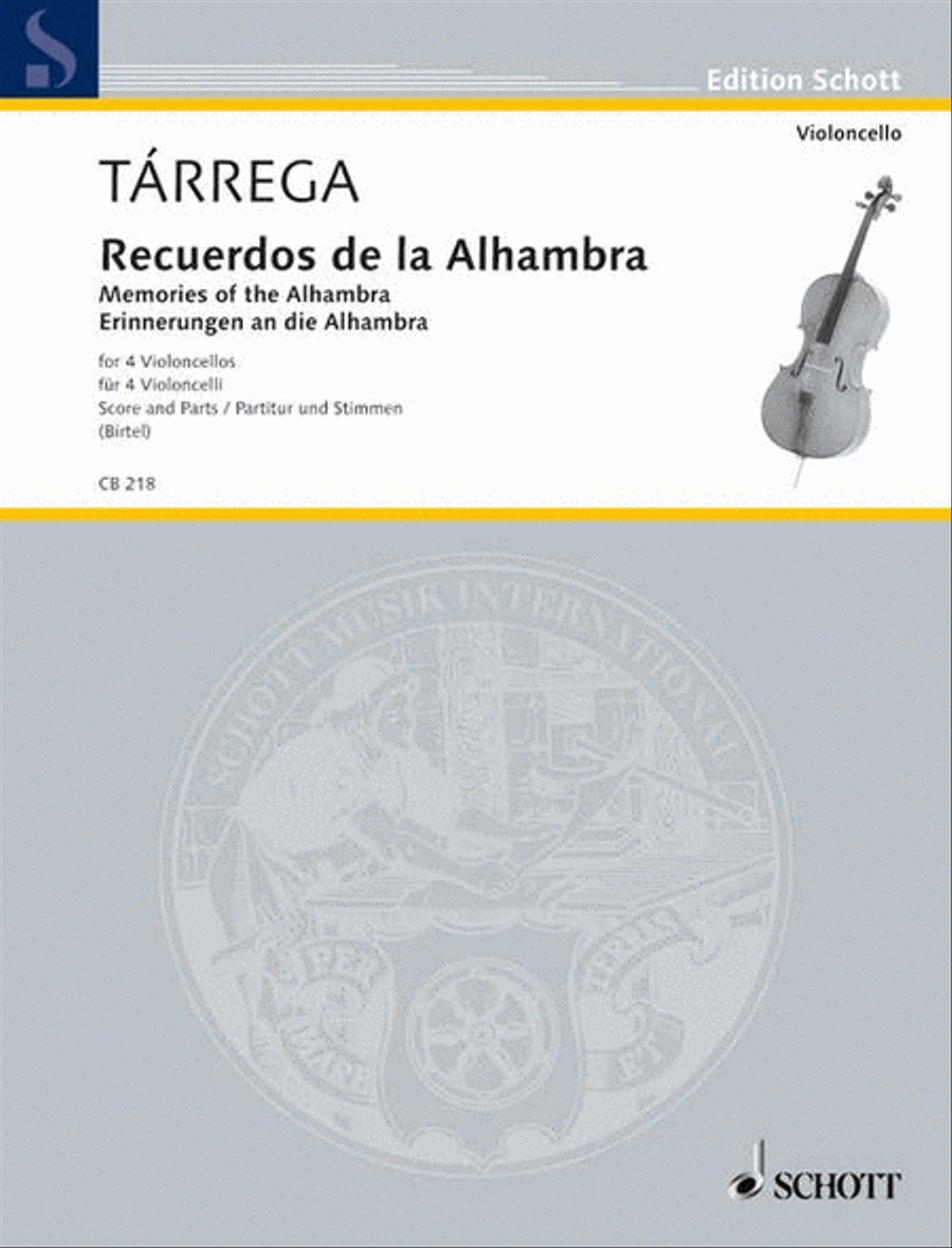 Memories of the Alhambra Memories of the Alhambra Cello scores gallery preview page 1