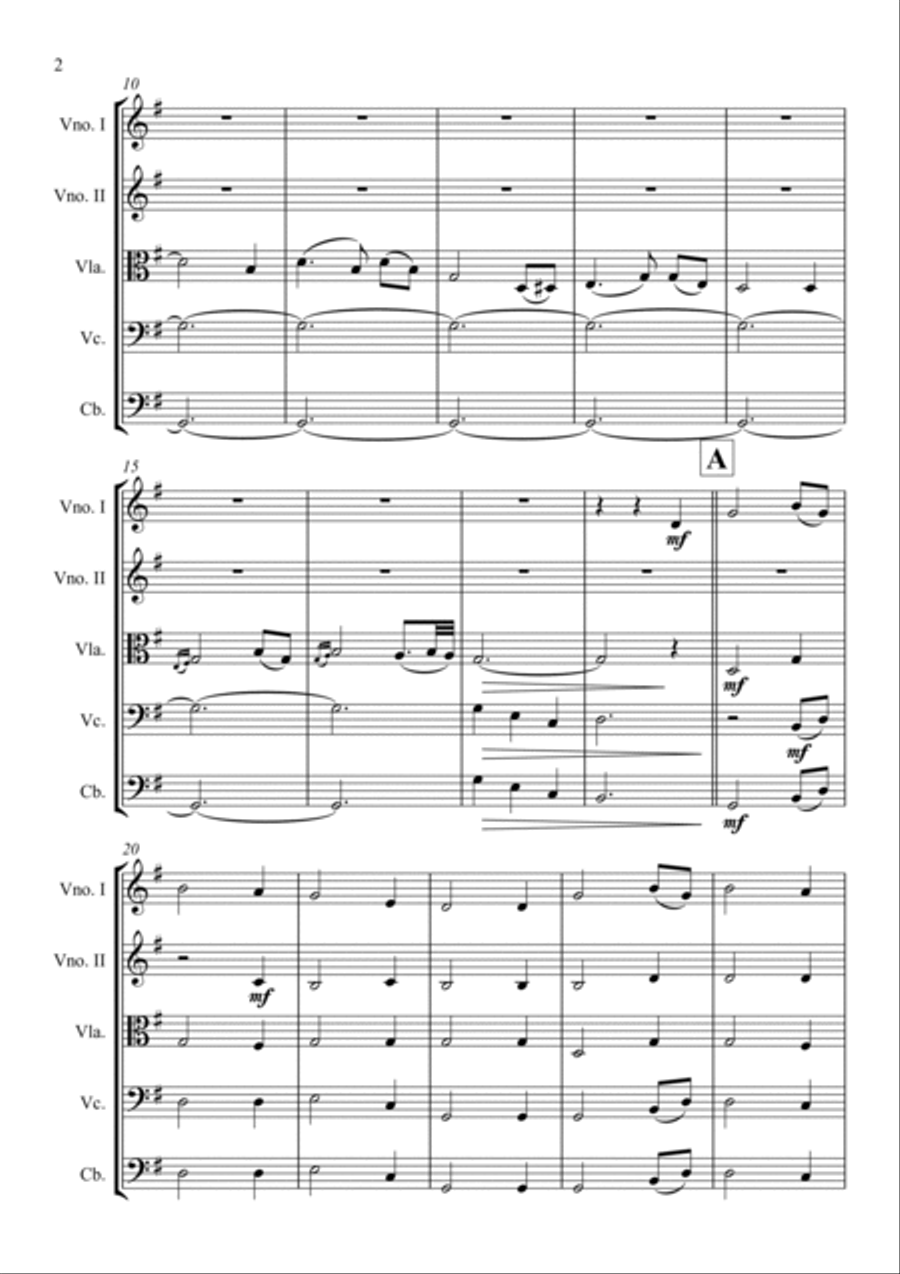Amazing Grace String Orchestra scores gallery preview page 2