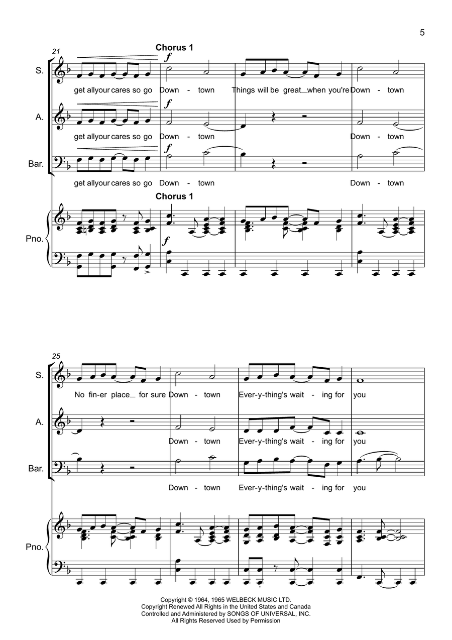 Downtown Downtown 3-Part scores gallery preview page 5