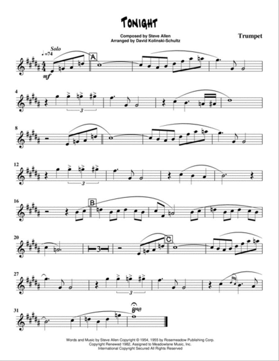 Tonight Jazz Ensemble scores gallery preview page 2