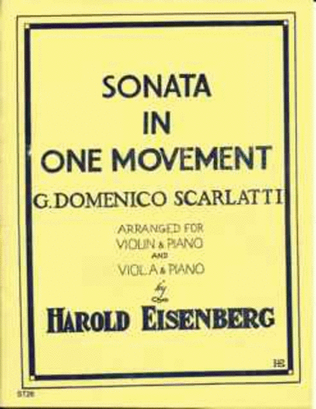 Book cover for Sonata in One Movement (Guglielmo Sabatini)