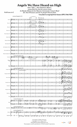 Angels We Have Heard on High [Glee] for solo female vocalist, SATB chorus and wind band