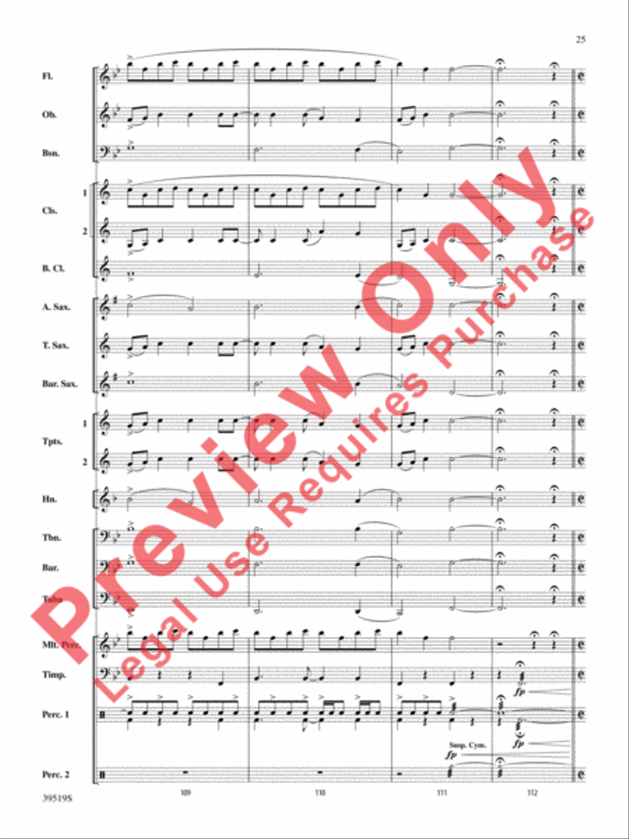 Zydeco Cajun Crawdad Dance Concert Band scores gallery preview page 26