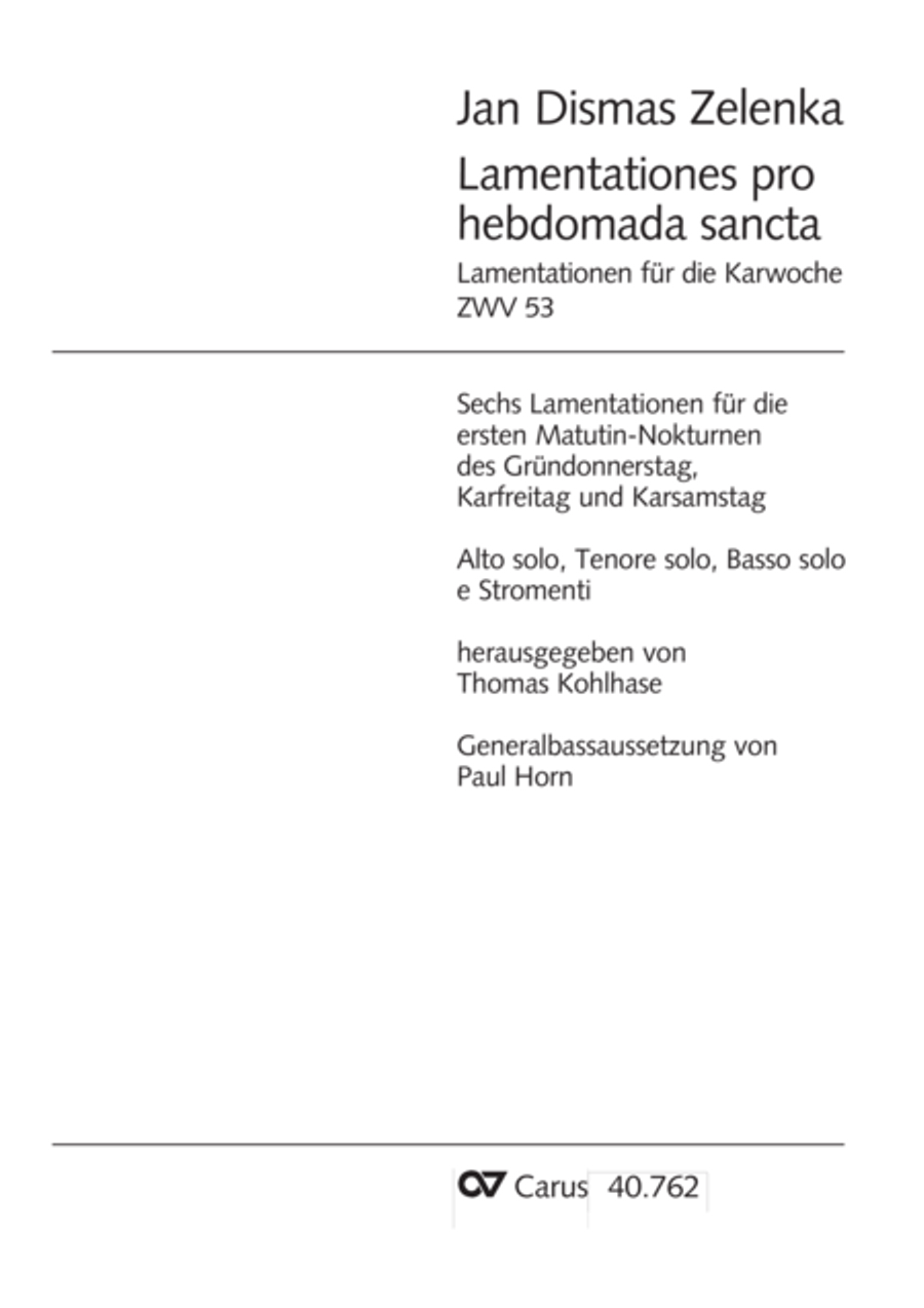 Lamentationes pro Hebdomada Sancta Score scores gallery preview page 2