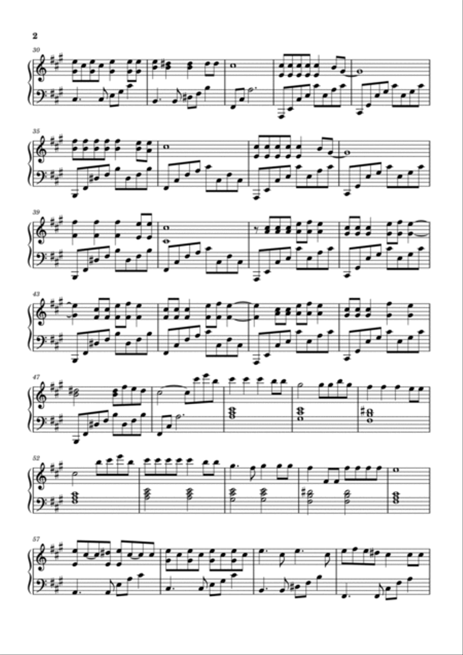 Summertime Sadness Piano Solo scores gallery preview page 2