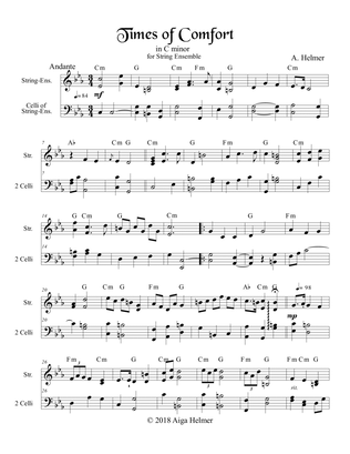 Times of Comfort in Cminor for String Ensemble - Score Only