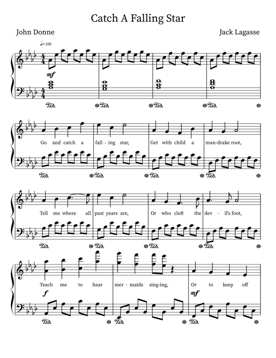 Catch a Falling Star Easy Piano scores gallery preview page 1