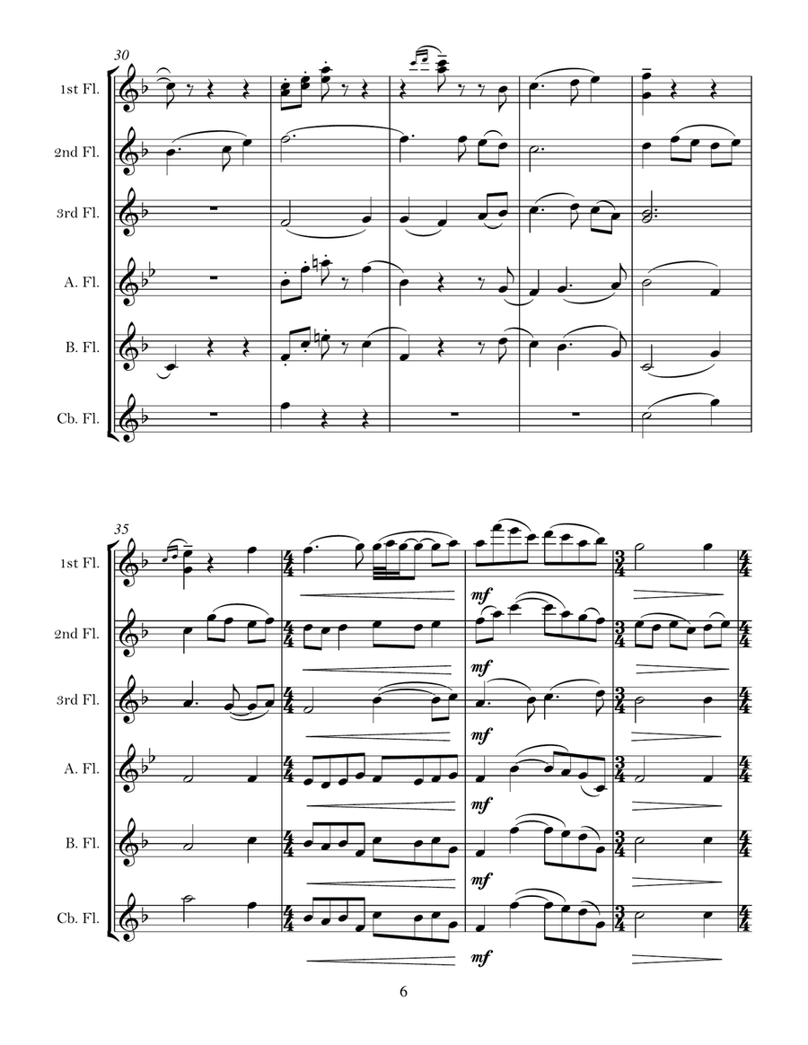 An Irish Blessing (for flute choir & voice) Flute Choir scores gallery preview page 6