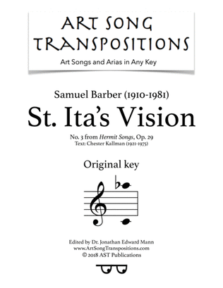 Book cover for St. Ita's Vision, Op. 29, No. 3