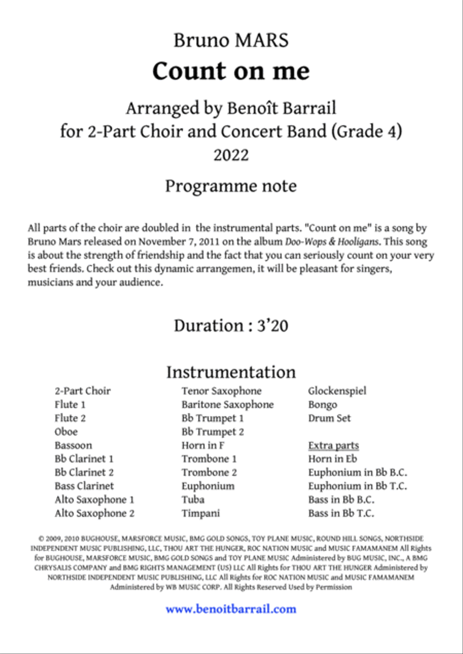 Count On Me Concert Band scores gallery preview page 3