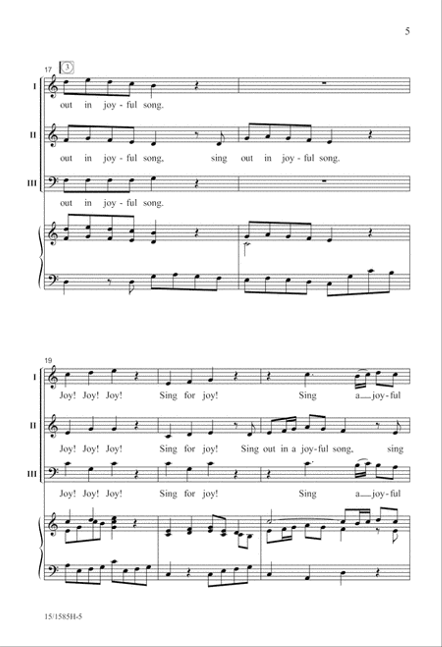 Sing for Joy! 3-Part scores gallery preview page 5