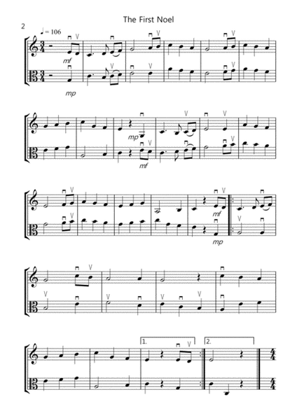 8 Christmas Duets for Violin and Viola image number null