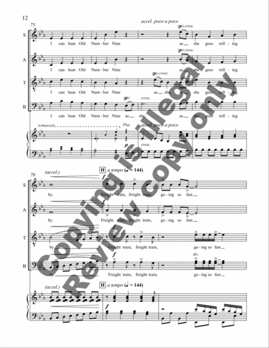 Freight Train 4-Part scores gallery preview page 13