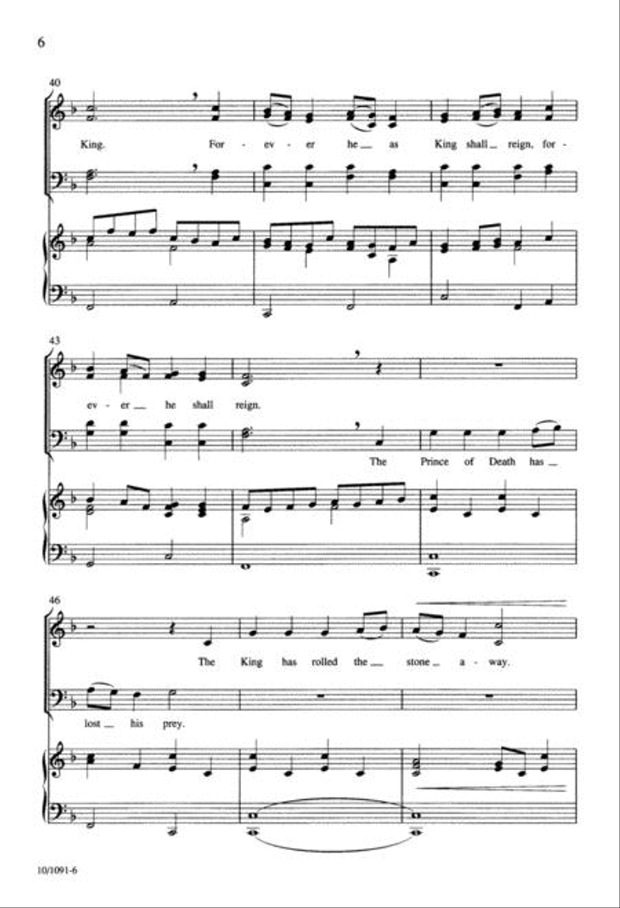 He Is The Risen Lord 4-Part scores gallery preview page 6