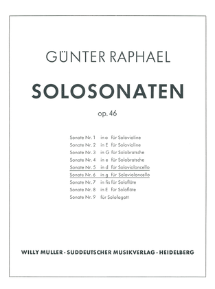 Zwei Solosonaten (1946) d minor, g minor, Op. 46,5/46,6