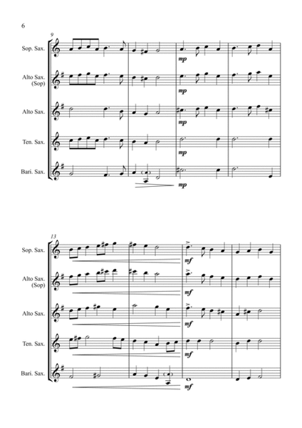 Deck the Halls - Traditional Carol for SATB or AATB Saxophone Quartet image number null