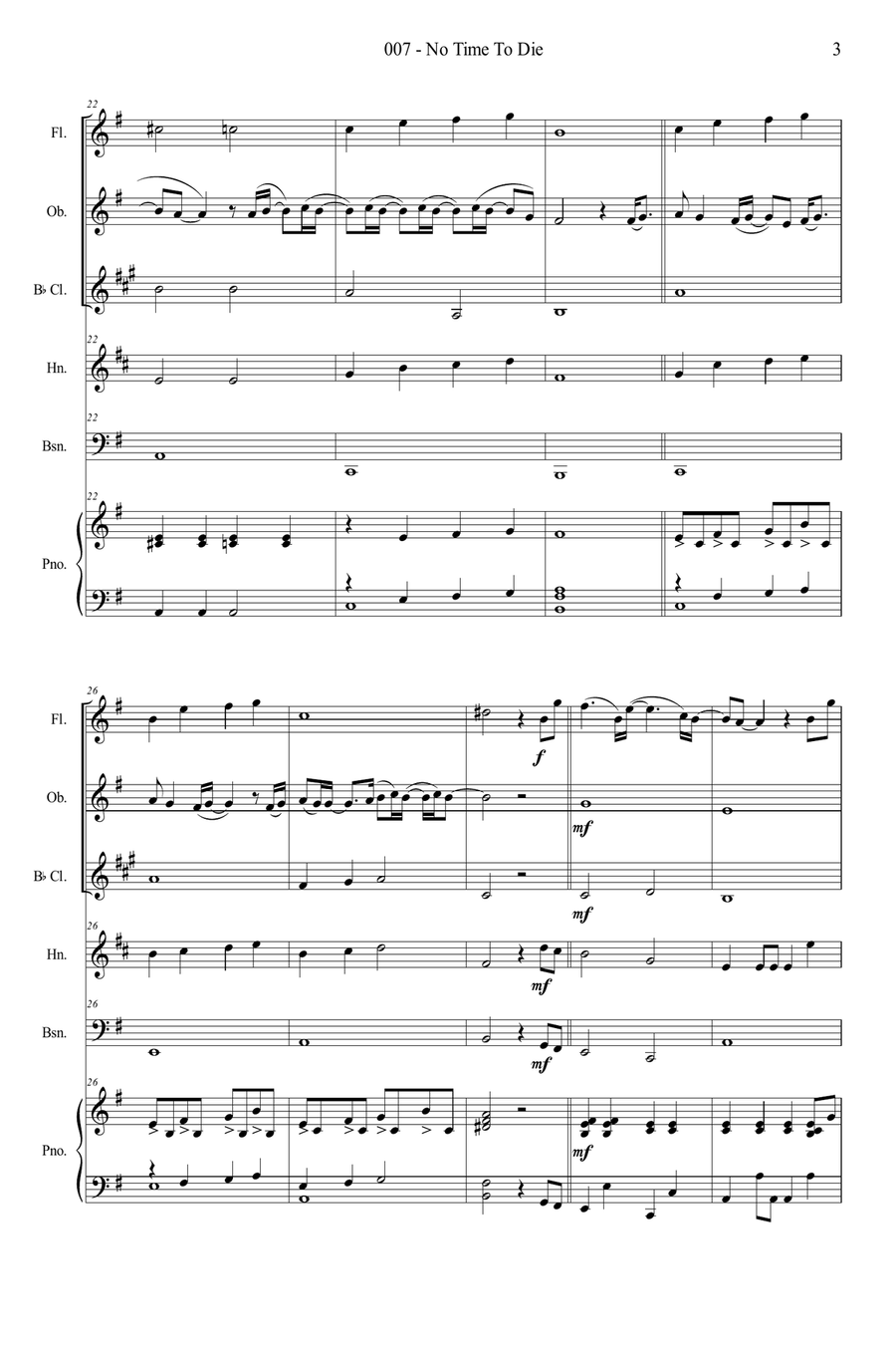 No Time To Die No Time To Die Small Ensemble scores gallery preview page 3