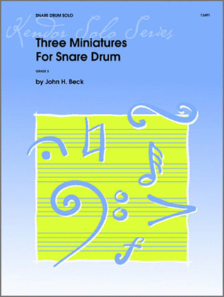 Book cover for Three Miniatures For Snare Drum