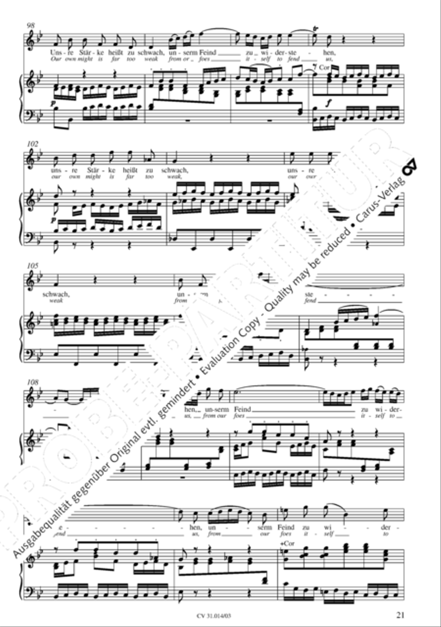 Were God not with us here today (War Gott nicht mit uns diese Zeit) STB scores gallery preview page 22