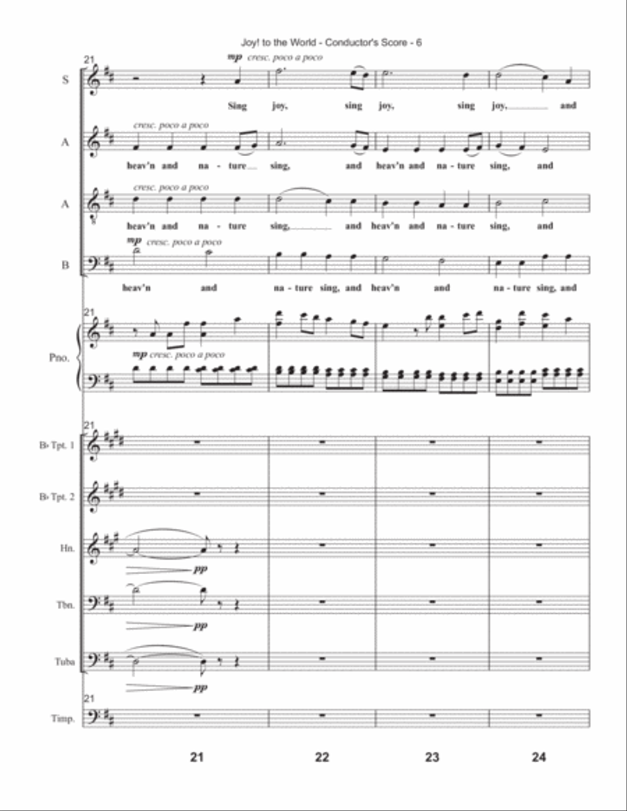 Joy! to the World - Brass and Percussion Score and Parts Choir scores gallery preview page 9