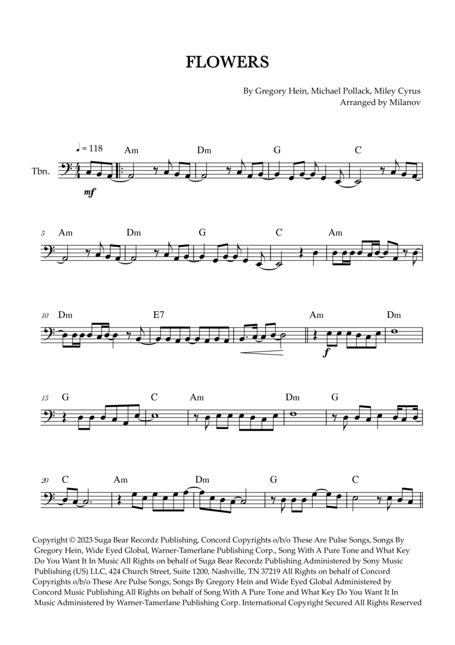 Flowers Tuba scores gallery preview page 1