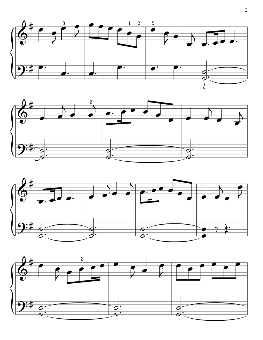 Meryton Townhall (from Pride And Prejudice) Easy Piano scores gallery preview page 3