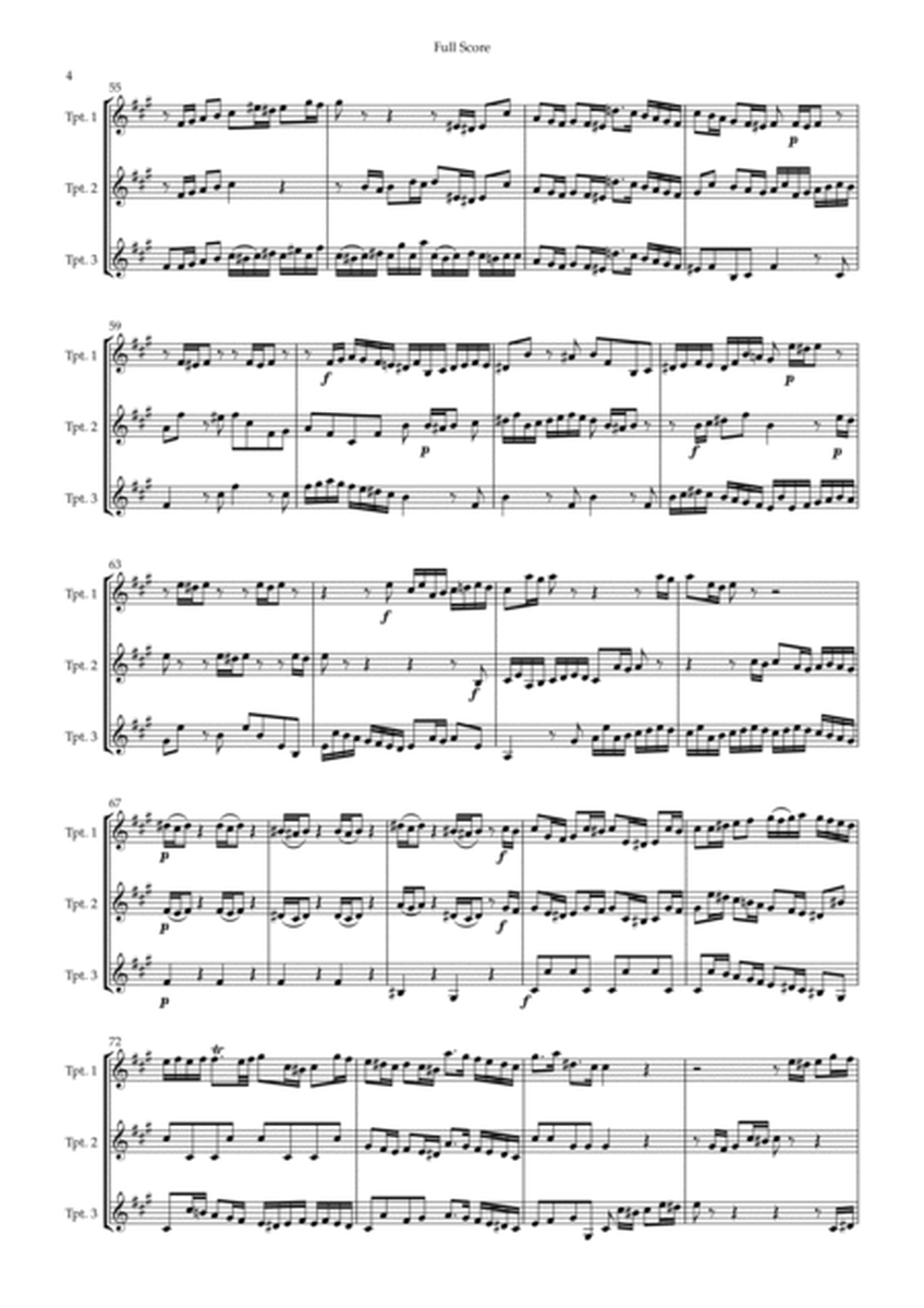 Brandenburg Concerto No. 3 in G major, BWV 1048 1st Mov. (J.S. Bach) for Trumpet in Bb Trio image number null
