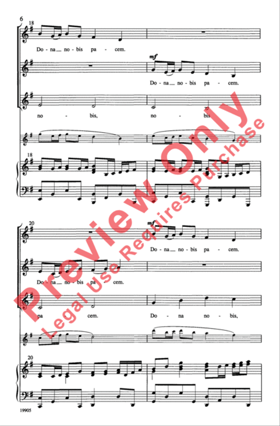 Pachelbel's Canon of Peace 3-Part scores gallery preview page 6