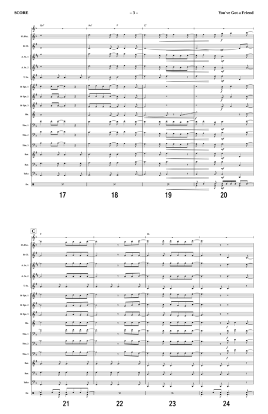 You've Got A Friend You've Got A Friend Marching Band scores gallery preview page 3