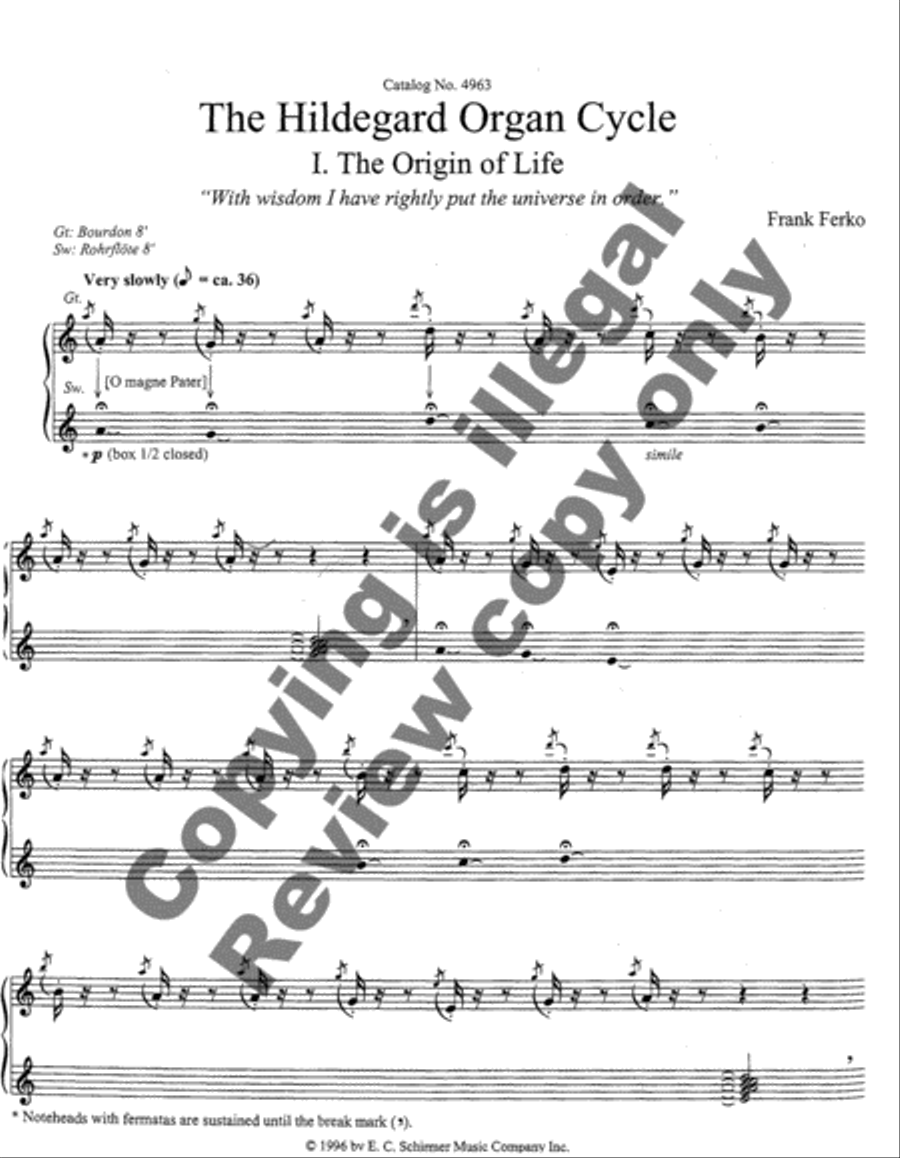 The Hildegard Organ Cycle (2nd Edition) Organ scores gallery preview page 5