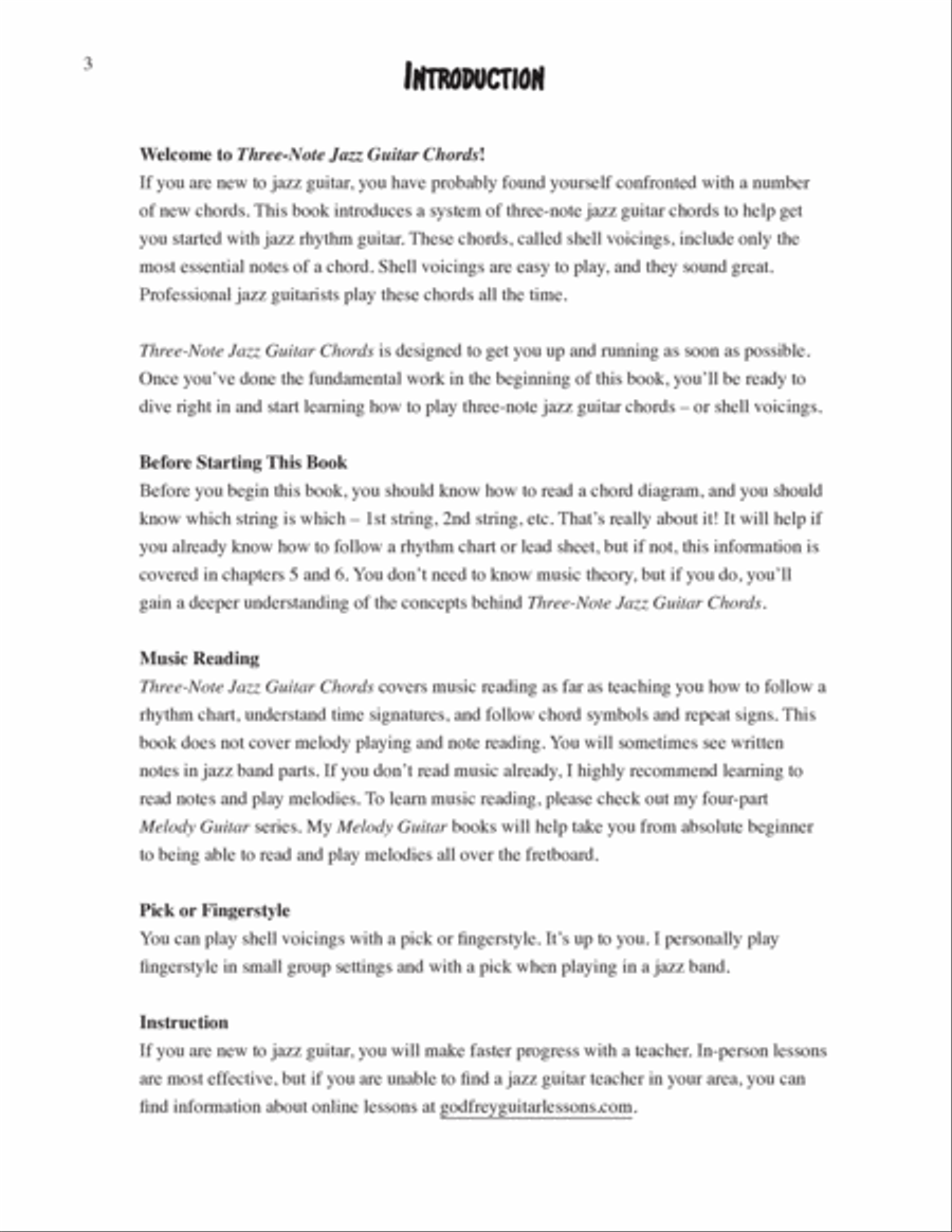 Three-Note Jazz Guitar Chords Electric Guitar scores gallery preview page 3
