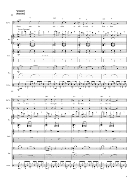 Hours After Midnight : Full Score Music Sheet: staff/tabs