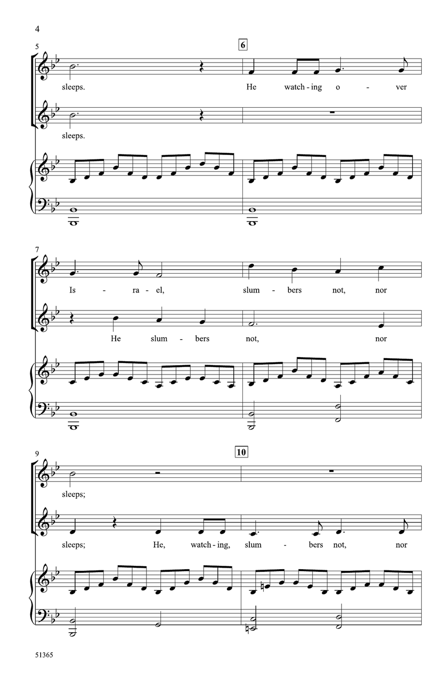 He, Watching Over Israel Choir scores gallery preview page 3