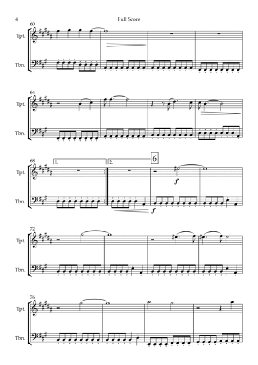 City Of Blinding Lights City Of Blinding Lights Brass Duet scores gallery preview page 4