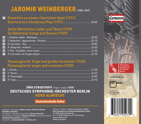 Jaromir Weinberger: Orchestral Works