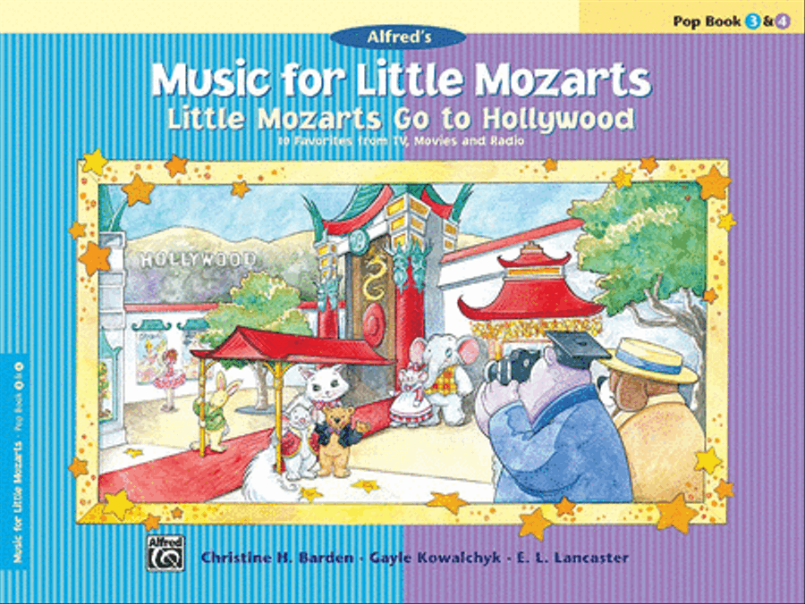 Music for Little Mozarts -- Little Mozarts Go to Hollywood, Book 3-4 Piano Method scores gallery preview page 1