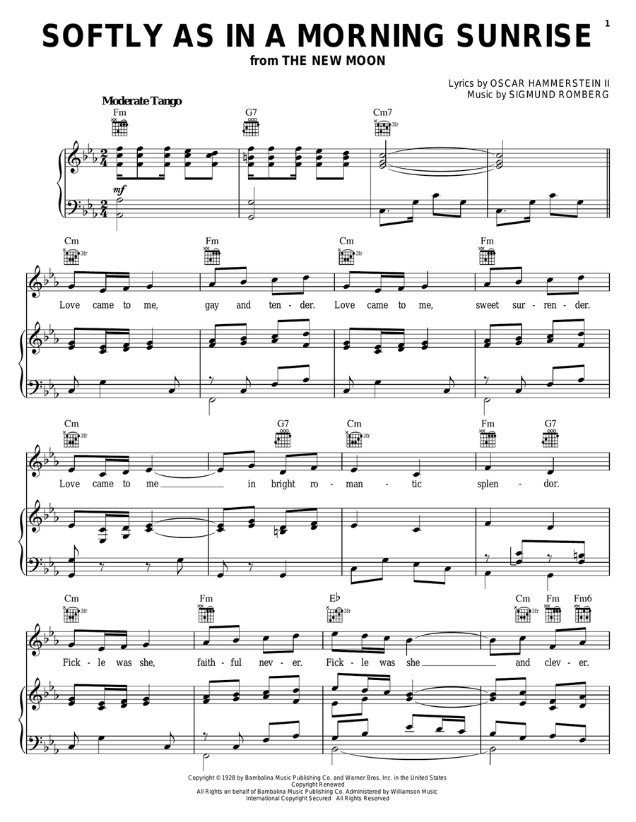 Softly As In A Morning Sunrise Guitar scores gallery preview page 1