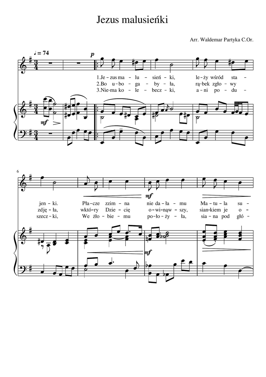 Polskie kolędy i pastorałki / Polish christmas carols and pastorales High Voice scores gallery preview page 4