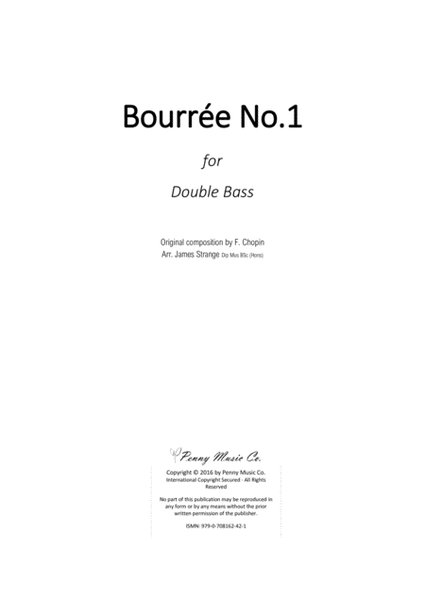 Bourrée No 1 for Double Bass image number null