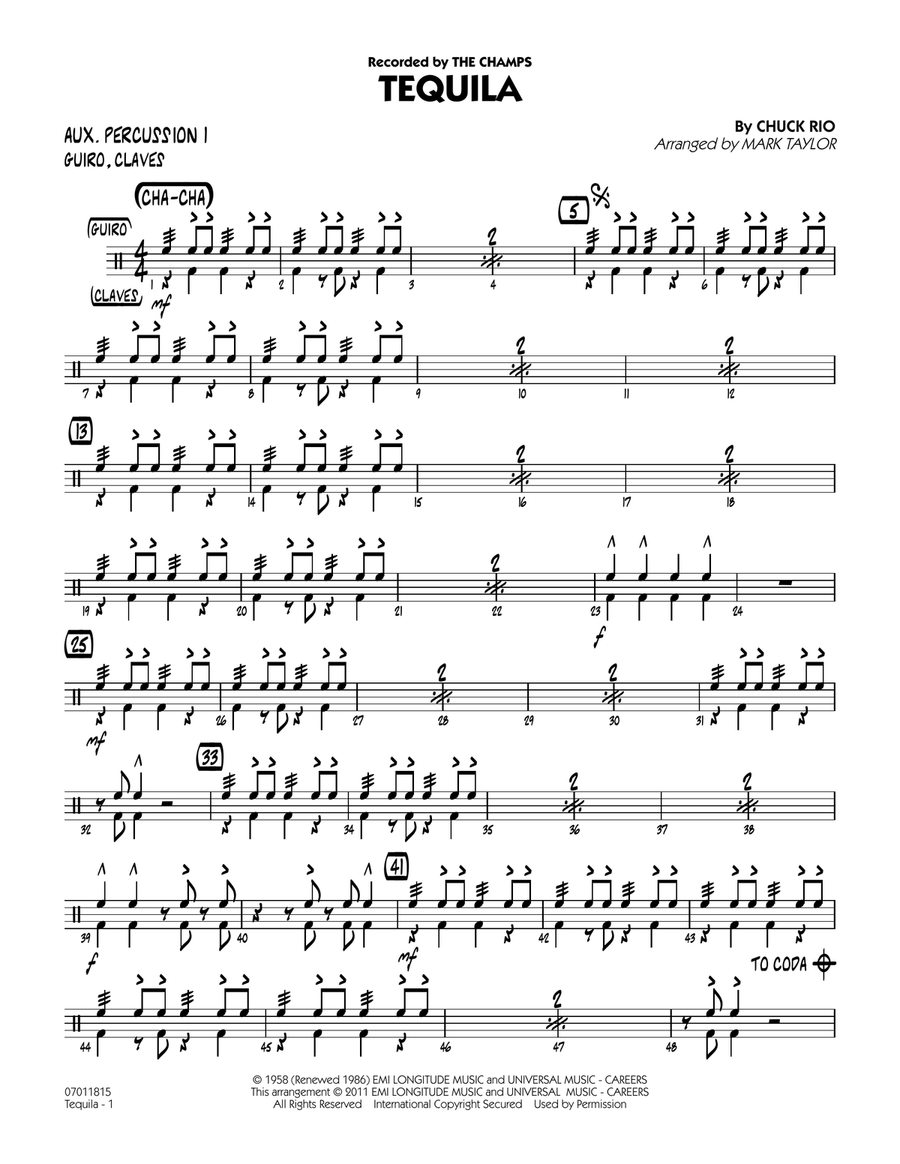 Tequila - Aux. Percussion 1