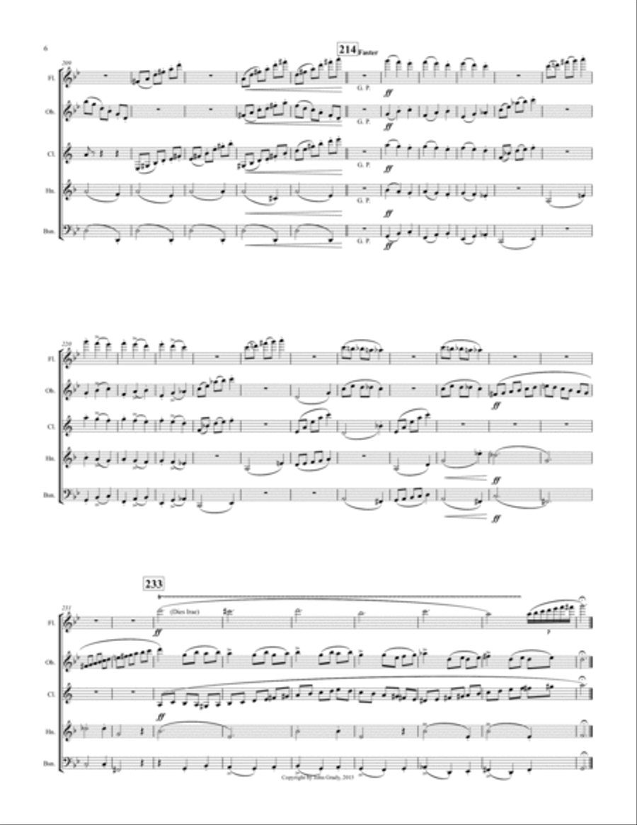 Danse Macabre Danse Macabre Woodwind Quintet scores gallery preview page 6