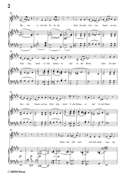 Schubert-Grenzen der Menschheit,in E Major,for Voice&Piano image number null