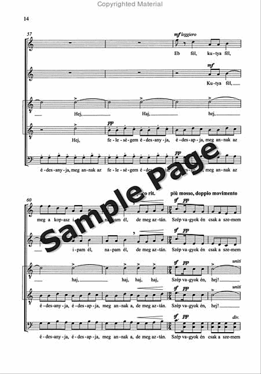 Kallai Kettos/Double Dance from Kallo 4-Part scores gallery preview page 15
